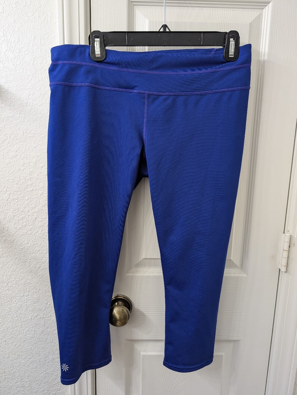 Athleta Bright Blue Performance Crop Leggings